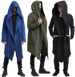 Fashion Men Trench Coat Hoodies Streetwear Hooded Long Outerwear Punk Style Casual Men Women Cloak Jacket Sweatshirt Winter 3XL2611877696