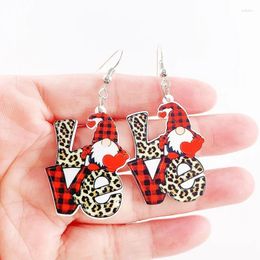 Dangle Earrings Christmas Gingerbread Man Acrylic Drop For Women Jewellery Flat Back Charms Accessories Gifts