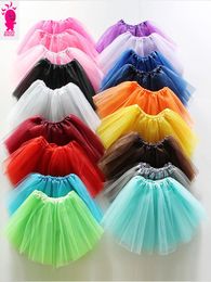 17 Colours Top Quality candy Colour kids tutus skirt dance dresses soft tutu dress ballet skirt 3layers children clothes shippi2023522