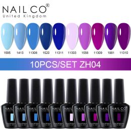 Gel NAILCO 15ml 10pcs/Set UV Colour Gel Nail Polish Gel Varnish Lacquer Gelpolishes Vernis Semi Permanant Extension Nail Art Soak Off