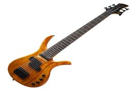 Factory Outlet7 Strings Mahogany Electric Bass Guitar with Map Grain VeneerRosewood Fretboard4920670