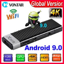 Box X96s Smart Tv Box Android 9.0 Tv Stick 4Gb Ram DDR3 Mini Tv Dongle Amlogic S905Y2 2.4G 5G Wifi BT4.2 60fps 4K Tvbox Media Player