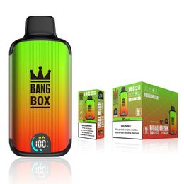 Bang box 18000 puffs Smart Screen original Disposable E-cigarettes Vape 0% 2% 5% 25ml Prefilled Pod 650mah Rechargeable Battery Pen Digital 18000
