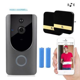 Doorbells Smart Home WiFi Video Doorbell Wireless 720P HD Ring Doorbell Camera1.0 MP Night Vision Twoway Audio Phone APP Remote PIR Alarm