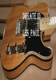 Custom Shop Natural Electric Guitar String Thru Body Black Body Binding 3 Ply Pickguard1732994