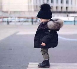 Baby Boys Down Parkas 2019 New Autumn Winter Jackets Coat Kids Warm Thick Hooded Children Outerwear Coat Toddler Clothing Fleece7516838