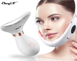 CkeyiN V Shaped Liting Device Slimming Face Tightening Machine Red Light Therapy Neck EMS Massager Removal Double Chin 2112318263999