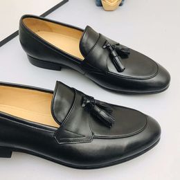 Set Foot Mens Liusu Lefu Shoes Real Leather Business Leisure One Formal Guangzhou Shoe Factory