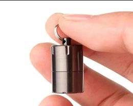 Mini Kerosene Lighter Camp Kitchen Tools Capsule Portable Metal EDC Gear Waterproof Tiny Peanut Lighter Keychain Fire Starter JASJ7105770