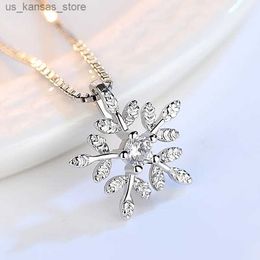 Pendant Necklaces Fashion 925 Sterling Silver Snowflake Leaf Pendants Necklaces For Women Wedding Luxury Quality Jewellery Free Shipping GaaBou24RXN2