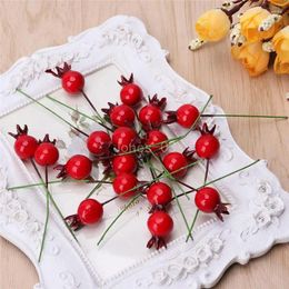 Party Decoration Q6PE 20 Pcs Mini Fake Smooth Pomegranate Fruit Artificial Wedding Christmas Decor