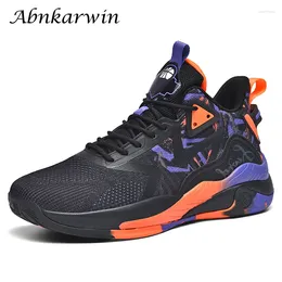 Basketball Shoes Summer High Top Mesh Men Training Anti-Slip Sneakers Big Size 47 48 49 Sport Breathable Drop