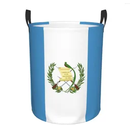 Laundry Bags Guatemala Flag Gifts Stickers Basket Collapsible Pride Toy Clothes Hamper Storage Bin For Kids Nursery