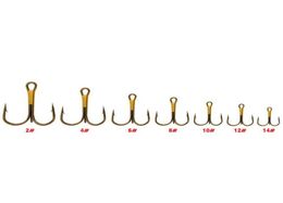 Baits 7size Gold Stainless Steel Fishing Hook Treble Hooks With Barb Freshwater saltwat jllHeZ9184656