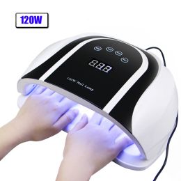 Guns Pro 120w Uv Lamp Led Nail Lamp High Power for Nails All Gel Polish Nail Dryer Auto Sensor Sun Led Light Nail Art Manicure Tools