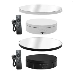 Jewellery Pouches Rotating Display Stand Mirror Covered Automatic Revolving Platform 360 Degree Turntable For Cake Model