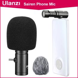 Microphones SAIREN Wireless Microphone Video Microphone OnCamera Mini Condenser Record Interview Vlog Mic Voice Recording Live Broadcast