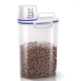 Storage Bottles Kitchen Lid Food Rice Container Cereal Dispenser Store Box Portable Bucket With Measuring Cup Kitcyhen Tank