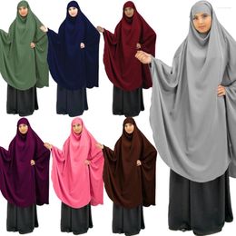 Ethnic Clothing Overhead Abaya Muslim Women Prayer Dress Modest Hooded Abayas Eid Ramadan Islam Arabic Robe Turkish Caftan Kaftan Burqa