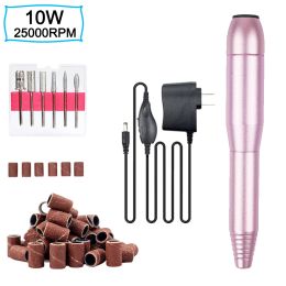 Drills Portable Debuggable 10W & 25000RPM Nail Drill Machine for Pro Manicure Pedicure Electric Nail File Nail Art Equipment