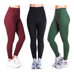 Europe and America foreign trade Autumn And Winter 2020 new solid Colour fashion tight yoga pants ladies stretch leggings Long Pant2281195