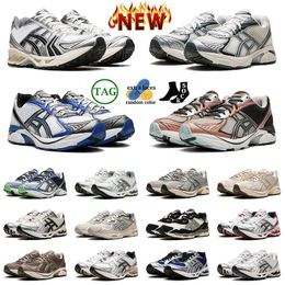 Low Nyc White Clay Canyon K14 Running Shoes Women Mens Gel Tigers Walking Jogging Trainers Platform Leather Cream Black Metallic Plum Outdoor Sports Blue Sneakers