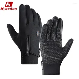 Cycling Gloves Kyncilor Winter Thermal Warm Bicycle Non-slip Touchscreen Unisex Bike Full Finger Motorcycle