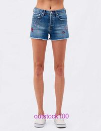 Fashion Mens Jeans shorts Designer womens 2024 New High Waist Stretch old embroidery thin buttock Shorts Have Original Logo