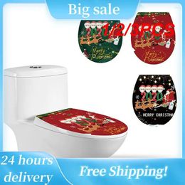 Bath Mats 1/2/3PCS Fridge Sticker Adorable Versatile Use Festive Decoration Unique Design Easy To Apply Christmas Refrigerator Decal