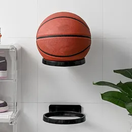 Hooks 4 Colours Basketball Rack Punch Free Wall-mounted Self Adhesive Foldable Space-saving Football Holder Soccer For Household