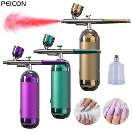 Devices Airbrush Nail With Compressor Portable Airbrush For Nails Cake Painting Airbrush Nail Art Paint Air Brush Kit With Compressor