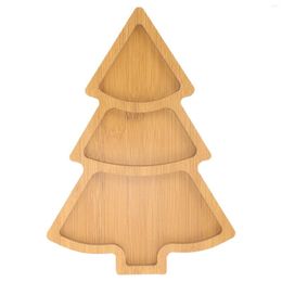 Mugs Christmas Tree Tray Appetiser Plate Candy Plates Cutting Board Shaped Wood Creative Dish Cutlery Serving Delicatessen Dessert