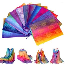 Scarves Retro Silk Scarf Women Paisley Cotton Headkerchief Breathable Sun-Resistant Beach Shawl