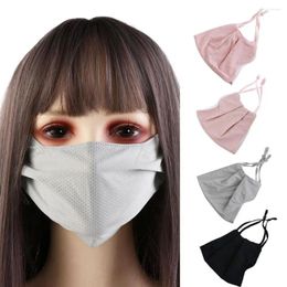 Scarves Fishing Fashion Solid Colour Hiking For Girl Women Sun Protection Mesh Face Scarf Cover Silk Mask Sunscreen