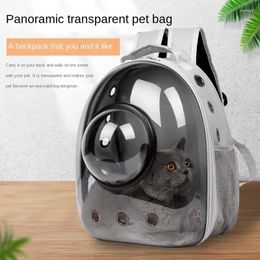 Cat Carriers Portable Transparent Travel Bag Space Pet To Go Out Breathable Shoulder Backpack Transport Carrier