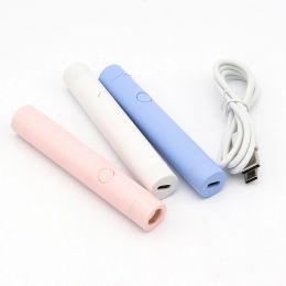 Guns New Mini Portable Pen Led Nail Light Therapy Hine Rechargeable Nail Lamp Dryer Therapy Hine Ultraviolet Nail Baking Lamp