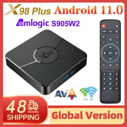 Box X98 Plus Smart TV Box Android 11 Amlogic S905W2 4GB 64GB Support H.265 AV1 Dual Wifi HDR10 Youtube Media Player 32GB Set Top Box