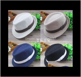 Fit Age 26T Children Fedora Hat 4Colors Kids Fashion Hats Baby Formal Caps Boys Accessories 0Huuo Wardq1420906