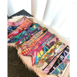 Scarves Silk 5 88cm Long Scarf Women Tied Bag Streamer High-end Gift Twill Star Hair Of The Same Style