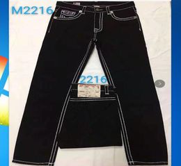 Men039s Straight Jeans Long Trousers Pants Mens True Coarse Line Religion Jeans Clothes Man Casual Pencil robin Blue Black Deni5019289