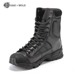 Military Army Boots Men Black Leather Desert Combat Work Shoes Winter Mens Ankle Tactical Boot Man Plus Size 2108304878875