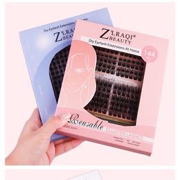 wholesal 12 Rows Eye lashes Mixed Salon Party DIY EyeLash Soft D Curl Natural Black EyeLash Extension Set