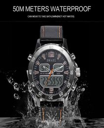 Sport Watches Waterproof Genuine Dual Display Quartz WristwatchesCool Man Clock Fashion Smart Digital Watch LED Men 12819178013