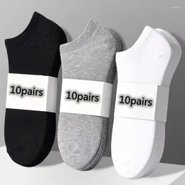 Men's Socks 10pairs / Low Black And White Grey Breathable Sports Short Women's EU37-44