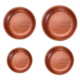 Tea Trays Wooden Mixing Bowl - For Cereal Soup Ice Cream Dessert Noodles Brown