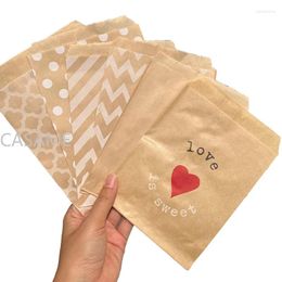 Gift Wrap 100 Pcs Christmas Tree Paper Bags Kraft Craft DIY Decoration Packaging Cute Guest Bag Wedding Birthday