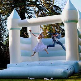 4.5x4.5m (15x15ft) full PVC Personalised Blue and white Inflatable Wedding's Jumping bouncer , Bounce House caste For wedding party events