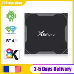 Box X96 Max Plus S905X3 TV BOX Android 9.0 4G 64GB 32GB 8K SHV Full HD 1080P LAN 100M BT V4.1 2.4/5G WIFI Smart TV Box X96 MAX Plus