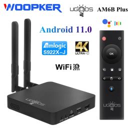 Box Ugoos AM6B Plus Android 9 TV Box Amlogic S922XJ DDR4 4GB 32GB 4K HD Media Player 1000M LAN WiFi6 BT5.0 OTT AM6 Plus Set Top Box