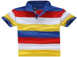 Rainbow Men Striped Polo Shirts Small Horse Embroidery Mens Slim Polos Tops Male Camisa Jersey TShirt Red Yellow S2XL4317518
